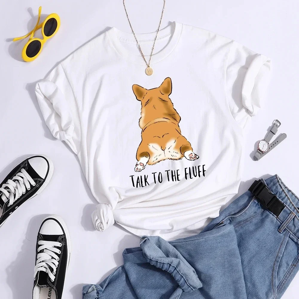 Camiseta feminina plus size com estampa de manga curta, solta e casual, macia e confortável respirável, esportes ao ar livre