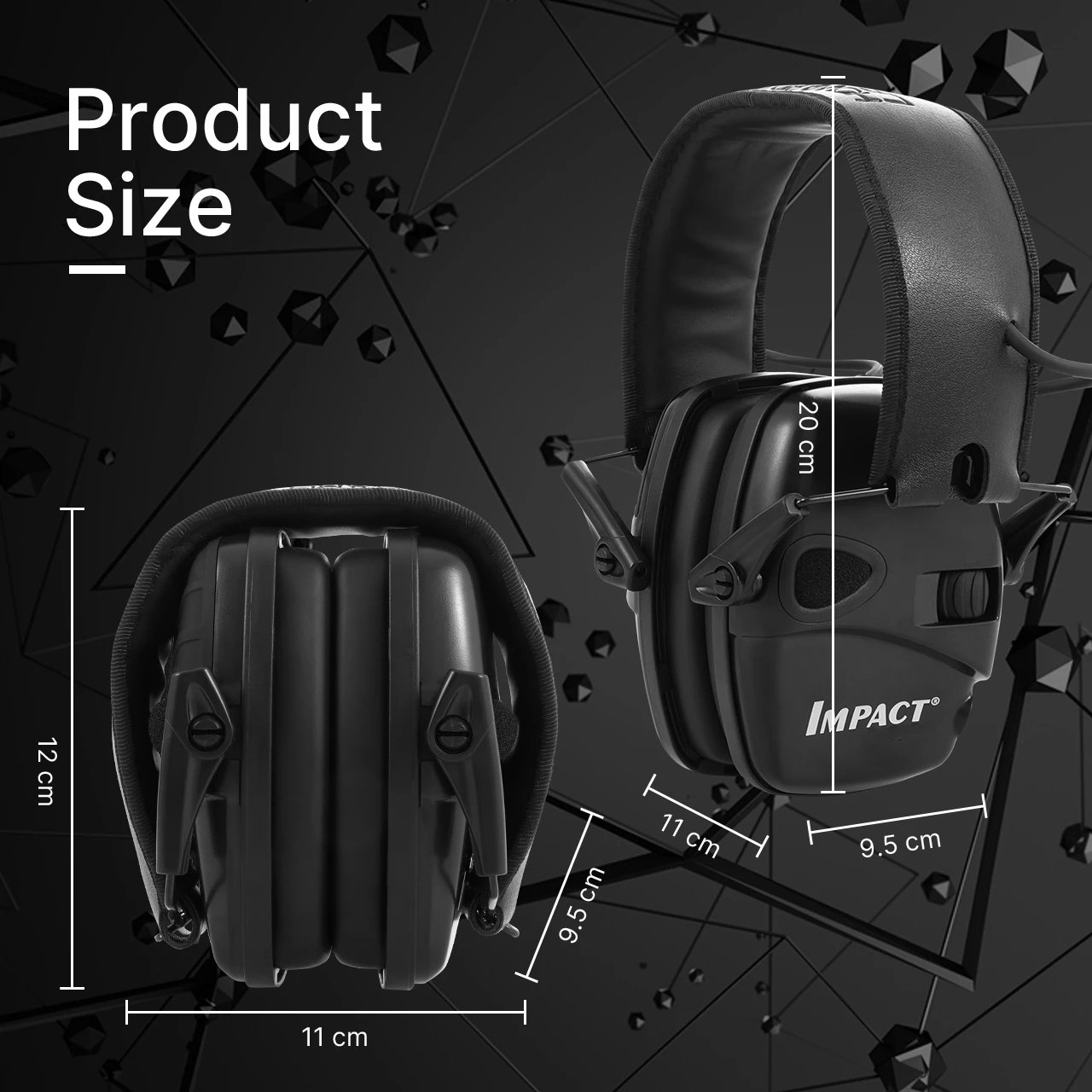 Green Honeywell Quality Howard Leight R-01526 Impact Sport Electronic Earmuff Shooting Protective Headset Foldable Industrial