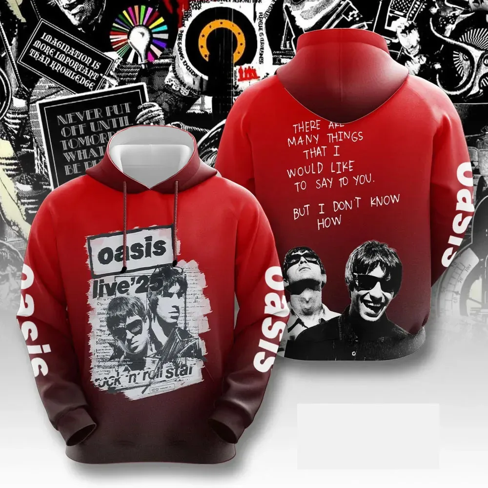 

Oasis Live 3D Clothing Collection Rock Style Sweatshirt Parent-child Clothing Children Fashion Long-sleeved Hoodie