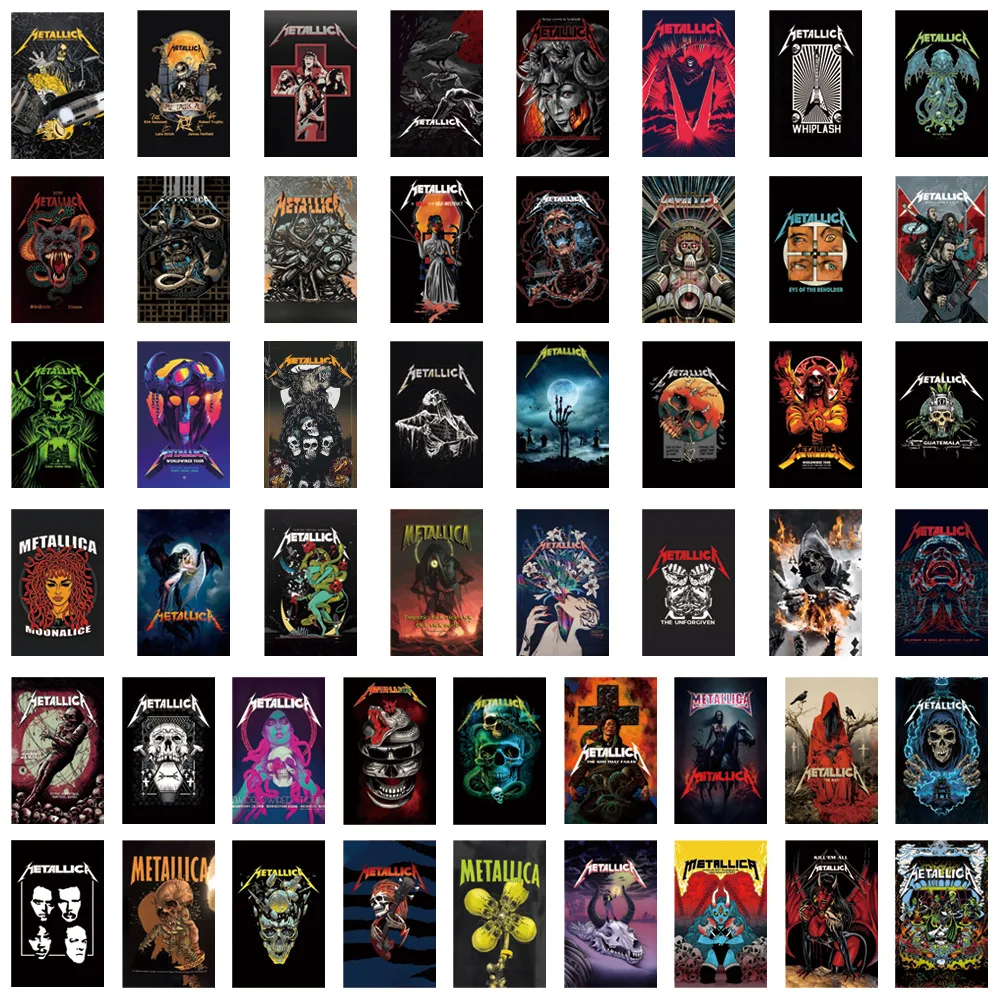 50/100 Stück Death Heavy Metal Rock Band Aufkleber Tier-Dekor DIY Koffer Scrapbooking Handy Laptop Schreibwaren Klassisches Kinderspielzeug – Detail 5