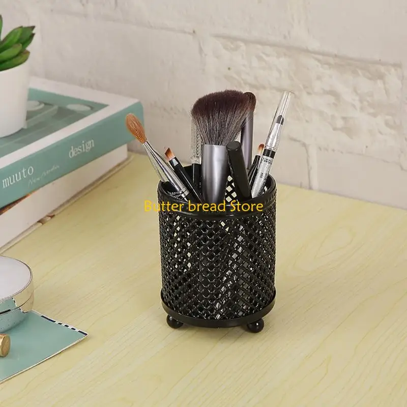 W89C Home Office Decorative Desktop Decors Desk Organizers Pen Holders Shelf Makeup Brush Cup Pencil Holders Organizers Cup