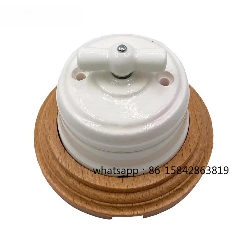 Personalized Ceramic Rotary Switch Wall Light Knob Switch 10A 250V for Home Improvement