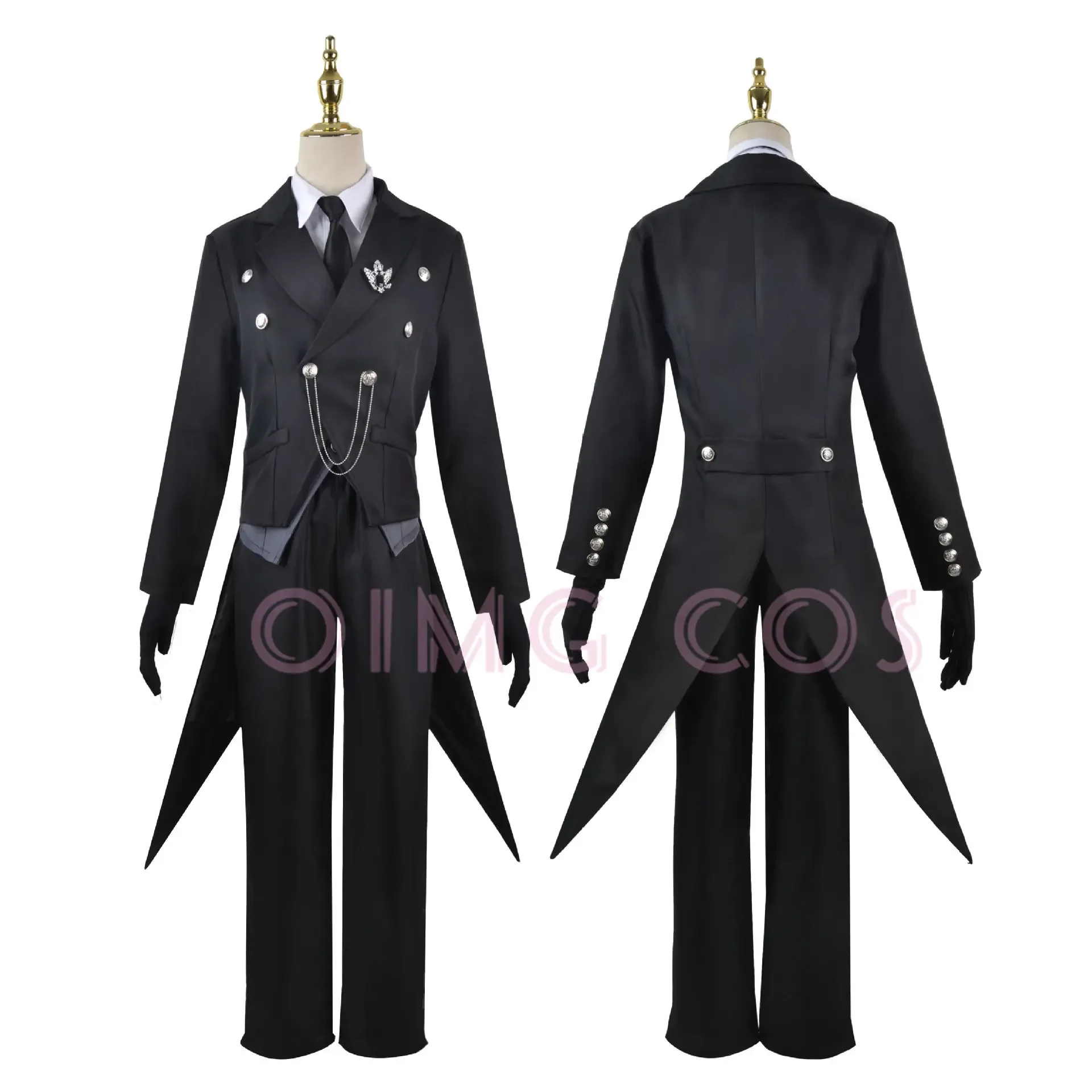 Black Butler Sebastian Michaelis Cosplay Sebas Costume Japanese Anime Carnival Party Uniform Swallowtail