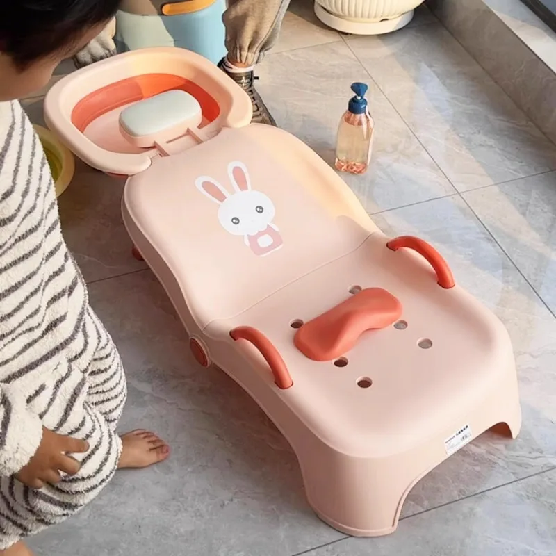 Shampoo recliner foldable artifact stool