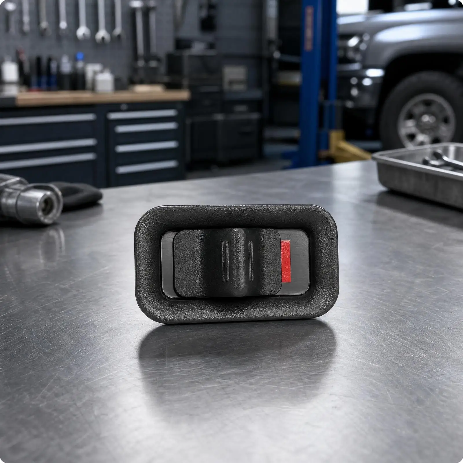 Vehicle Door Lock Indicator Switch Direct Replacement Interior Door-Lock Control with Red Condition Indicator Textured for