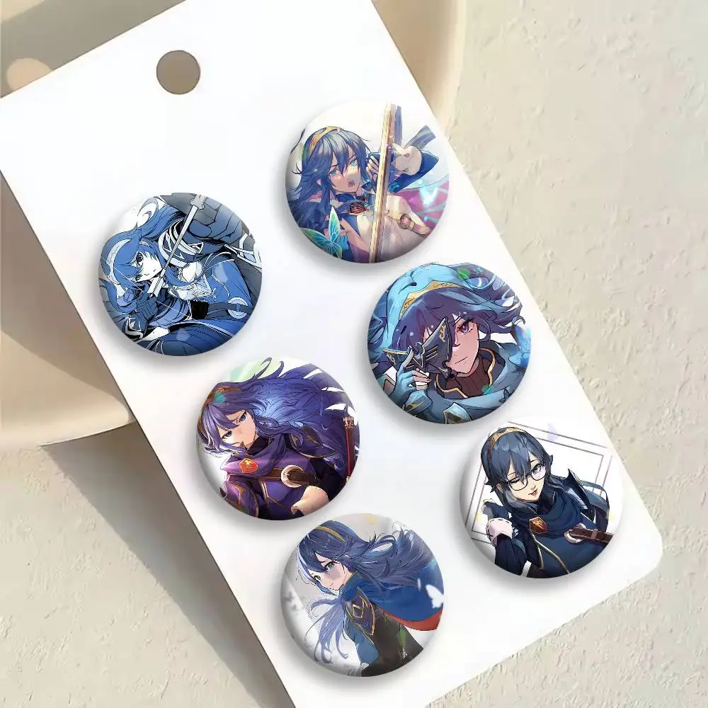 F-Fire E-Emblem A-Awakening L-Lucina Button Pins Backpack Clothing Decor Brooch Badge Jewelry Gifts for Kids