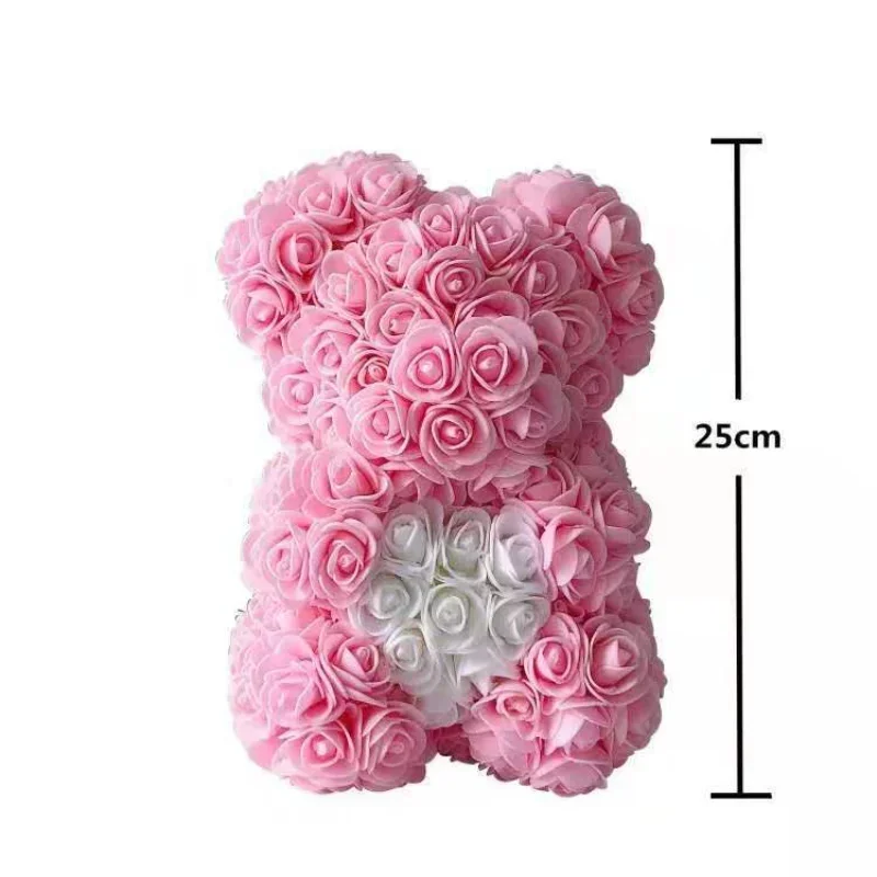 

Romantic Valentine's DayCreative Eternal Flower Rose Bear Christmas Gift Rose Bear Hug Bear Wedding Flower Decoration Gift