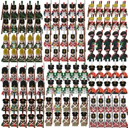 Bloques de construcción de soldados militares de la Segunda Guerra Mundial para niños, de acción minifiguras, Rifles Fusilier franceses y británicos, armas, Juguetes