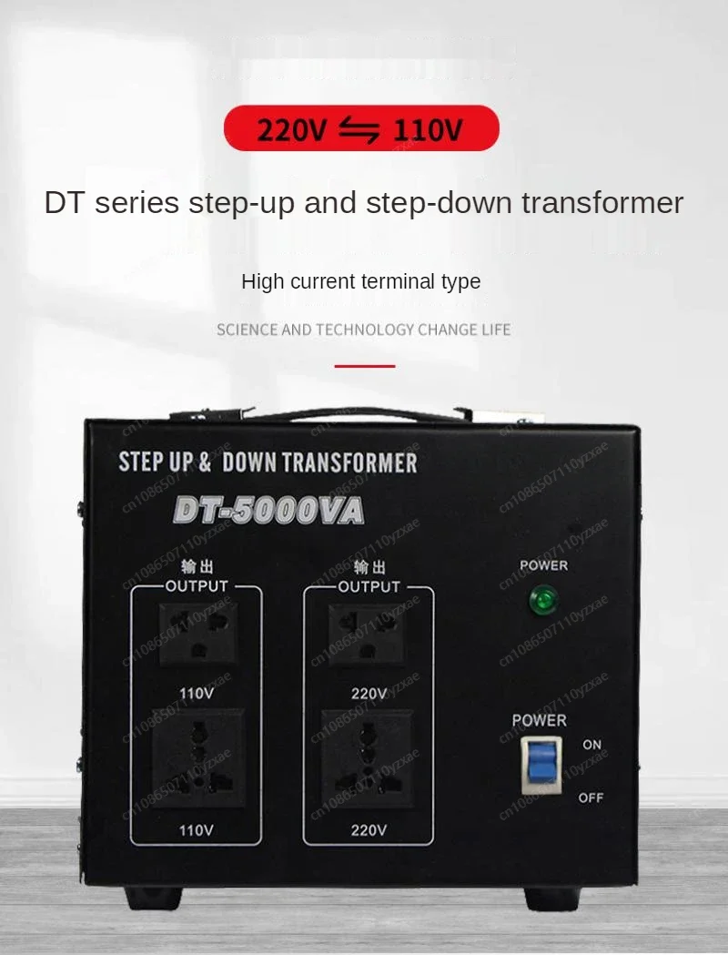 Transformer 5000W 7500W 10000W Heavy Voltage Regulator Converter Power Transformer 220V Auf 110V Converter