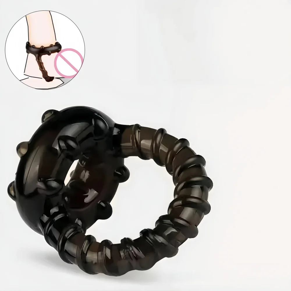 Male Penis Ring Delayed Ejaculation Penis Enlargement Reusable Silicone Semen Lock Ring Sexy Slave Stretching Sex Adult Products - view 3
