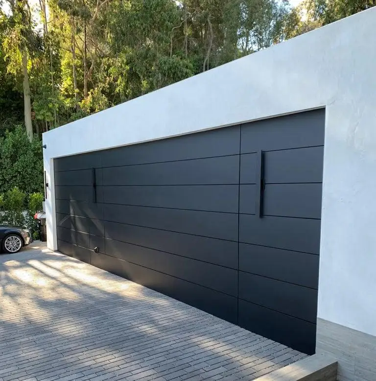 Dn personalização novo design moderno de alumínio temperado vista completa porta de garagem de vidro roll-up painel de vidro sem moldura porta de garagem