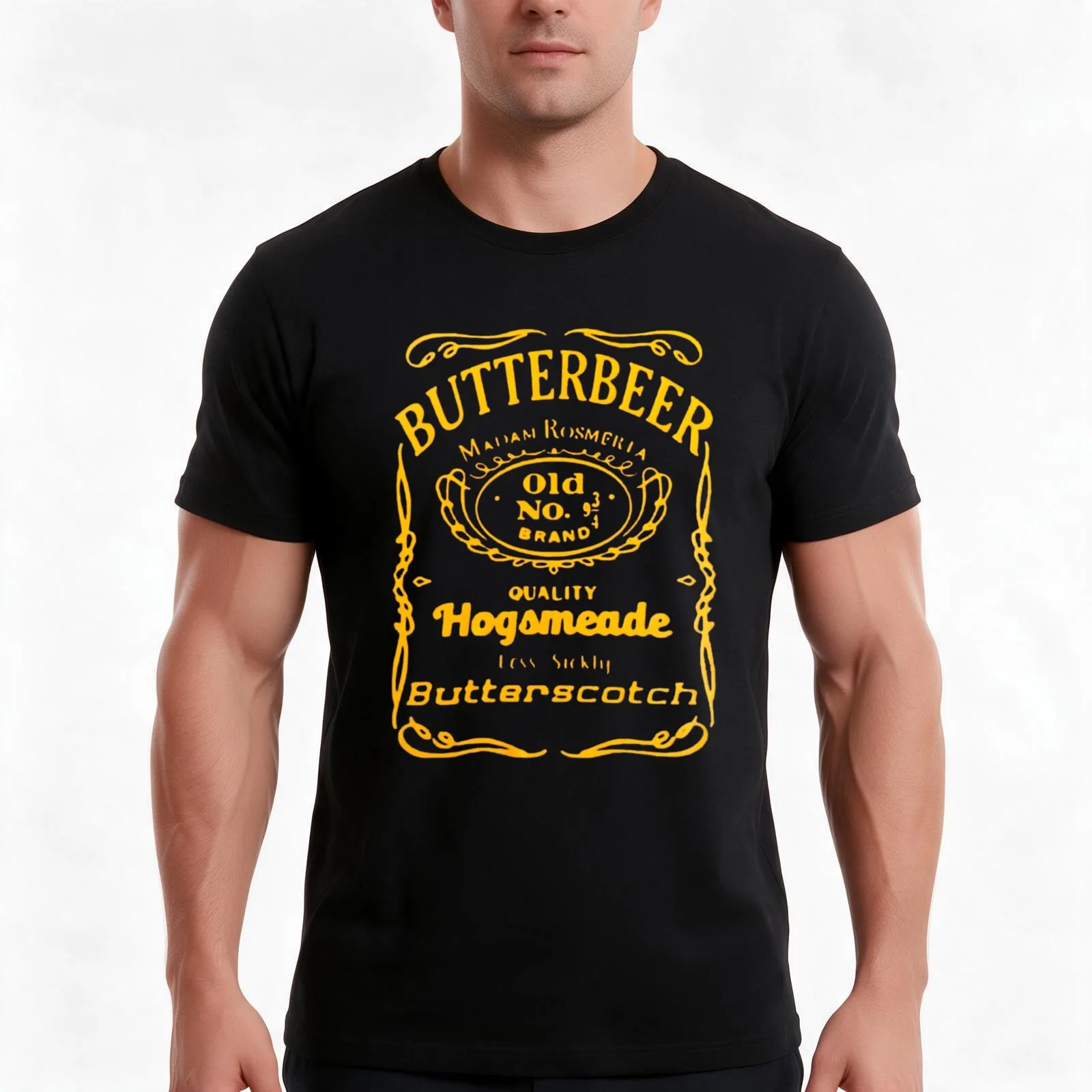 ButterBeer T-Shirt, Summer Casual Cotton Tee, Oversized Streetwear Tops, Vintage Graphic Print, Loose Fit Short Sleeve