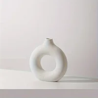 White Ceramic Vases, Modern Hollow Round Design vase 7