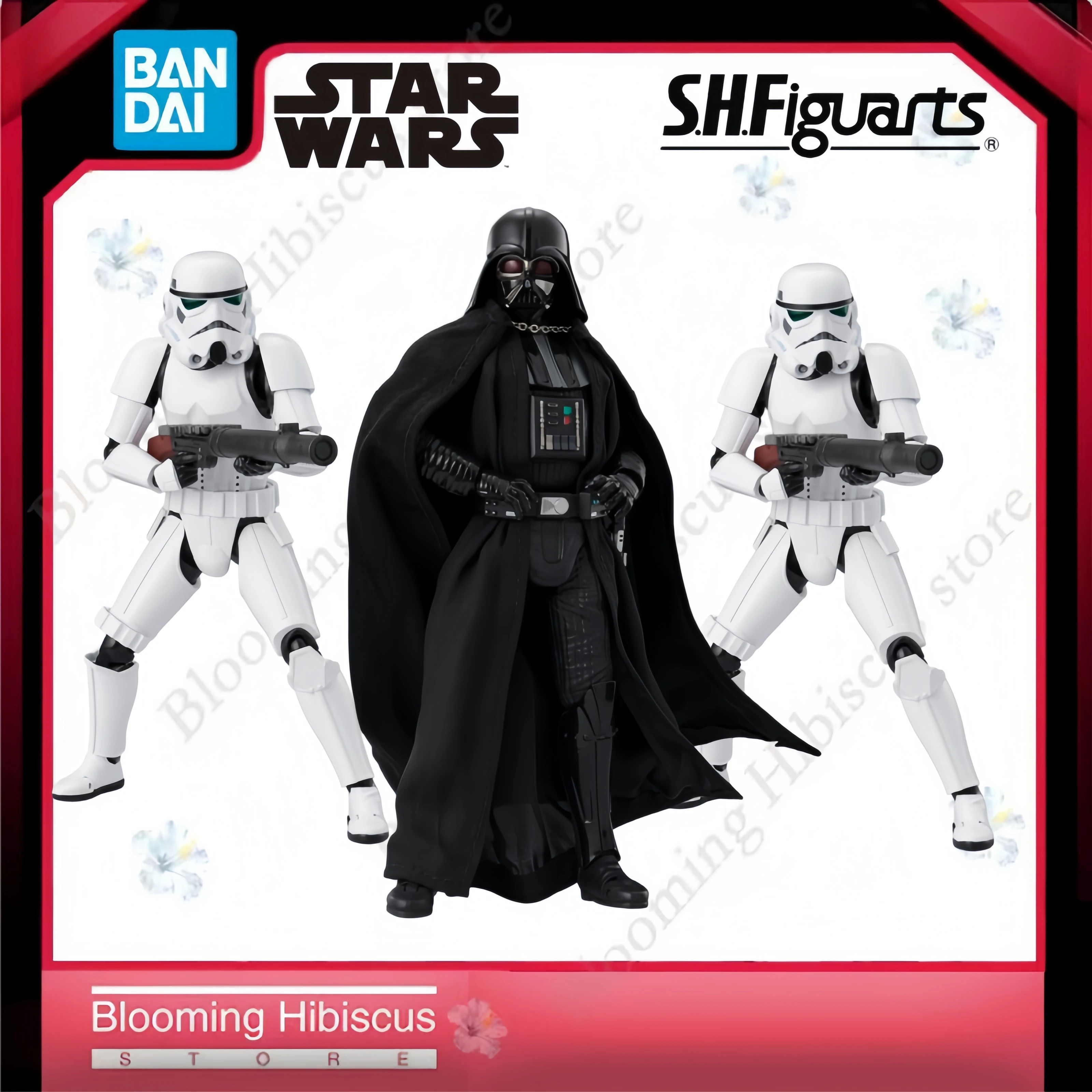 

Authentic Bandai SHF Darth Vader & Stormtrooper Classic Ver. Anime Star Wars Original Action Figure Set Collectible Model Toy