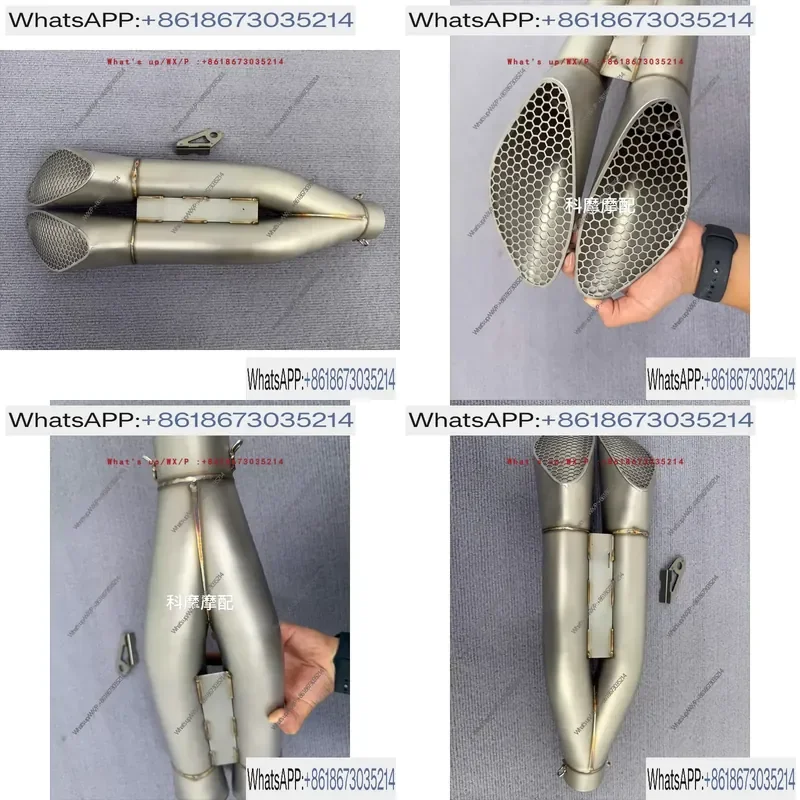 1pcs Stainless Steel Titanium Plated Exhaust Tail Pipe Muffler Tip 60mm Inlet 51mm Outlet Universal Fit for Car Motorcycle
