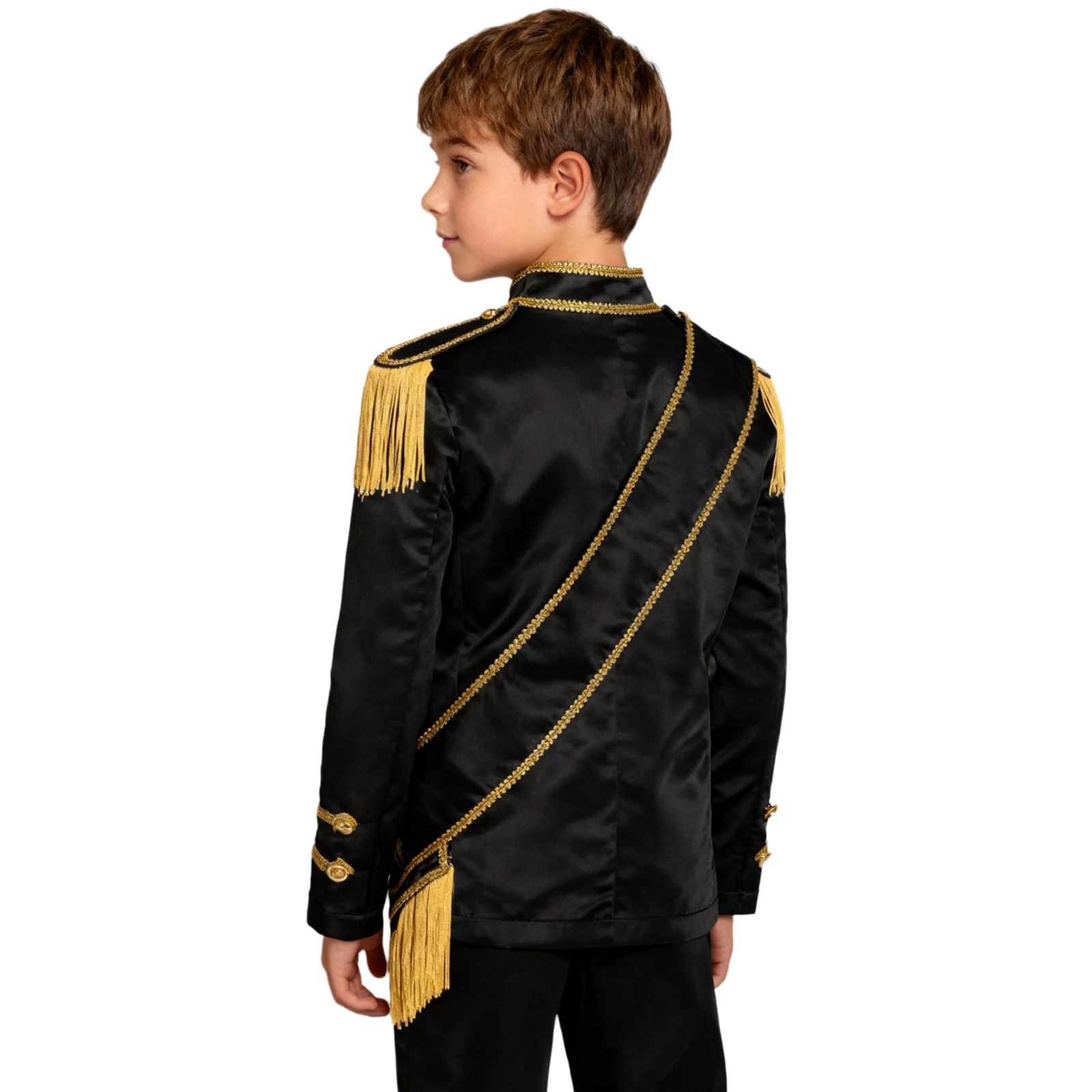 Meninas meninos circo ringmaster jaqueta com faixa borla ouro sargento sgt pimenta tambor banda grande cosplay desempenho traje