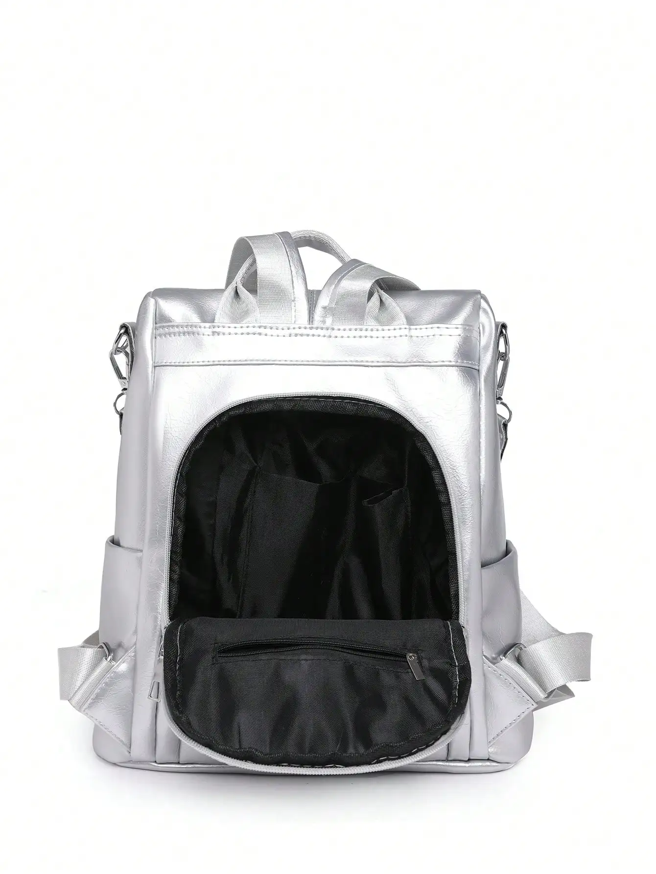 Women Simple Solid Color Large Capacity Waterproof Backpack, Versatile And Fashionable, Suitable For Student