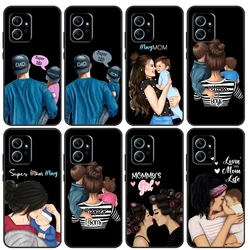 Super Dad Mom Baby Girl Twin Case For Xiaomi Redmi Note 12 9 10 11 Pro 12S 9S 10S 11S Cover For Redmi 12 13C 12C 9C 10C
