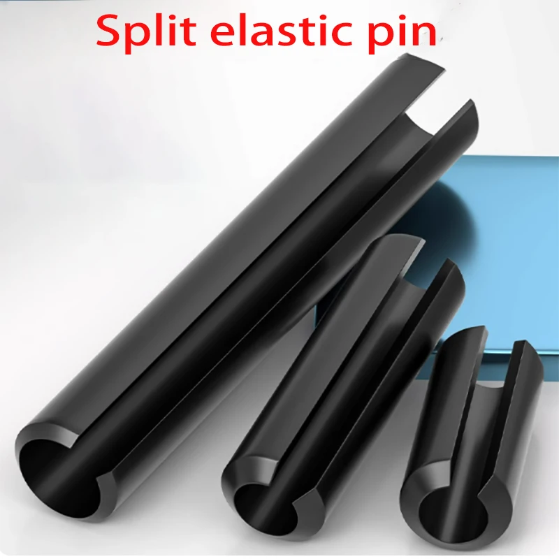 M1.5 M2 M2.5 M3 M4 M5 M6 Black Elastic Split Pin Spring Cylindrical Pin Cylindrical Hollow Dowel