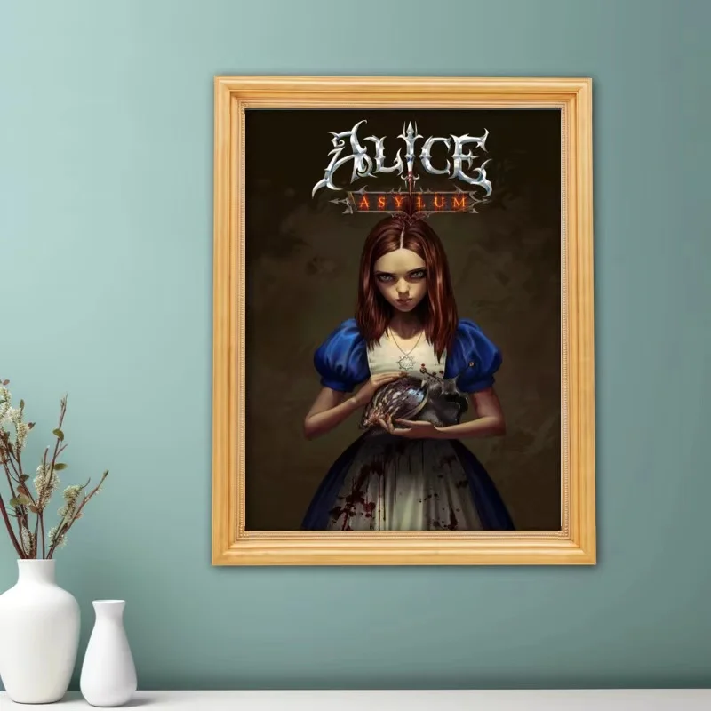 Horror Girl Alice 5D DIY Diamond Painting Cross Stitch Cartoon Art Mosaic Embroidery Bedroom Decoration Children's Gift Crafts