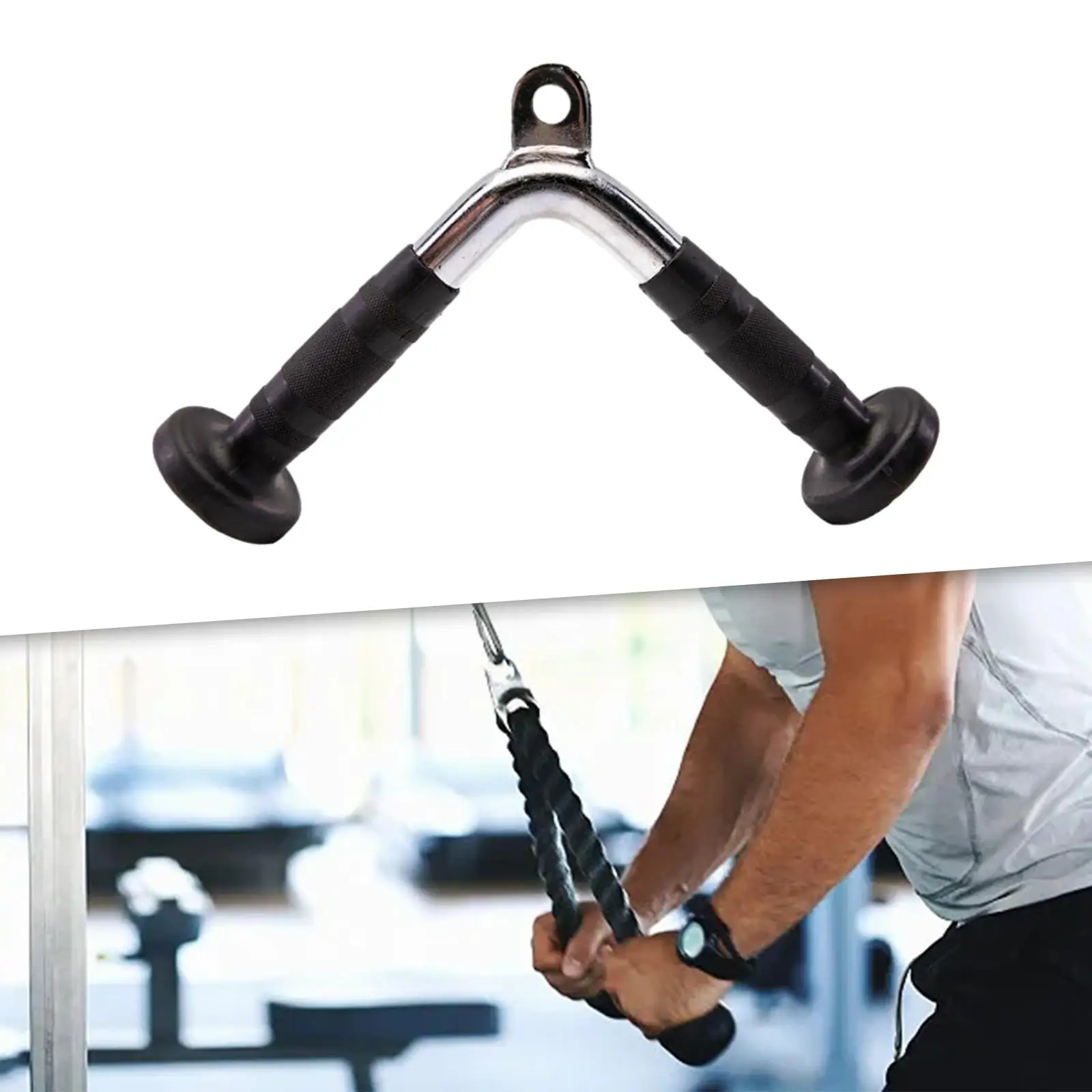 Triceps Pushdown Bar Close Grip Home Gym Weightlifting Machine Attachments