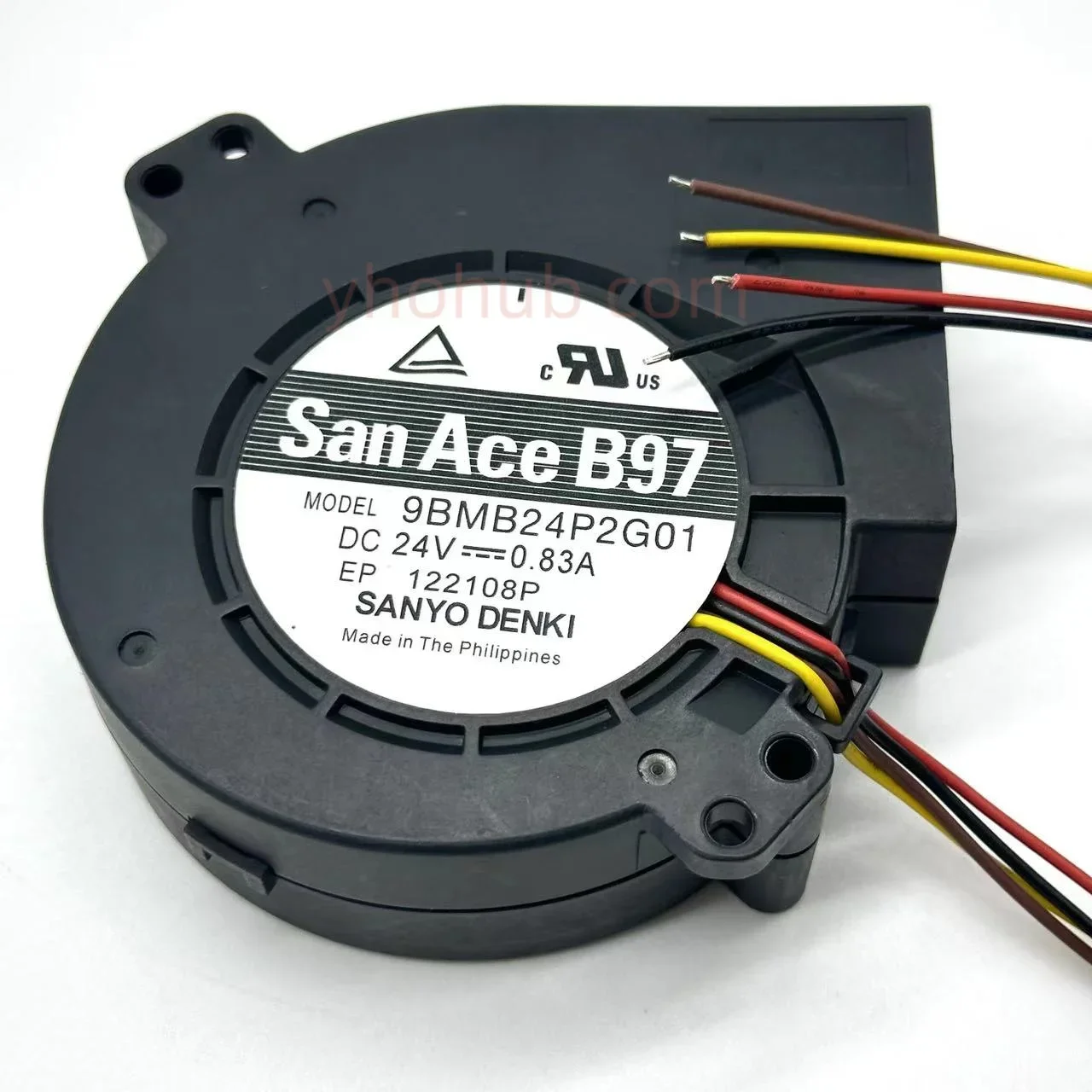 SANYO DENKI 9BMB24P2G01 DC 24V 0.83A 4-Wire Server Cooling Fan