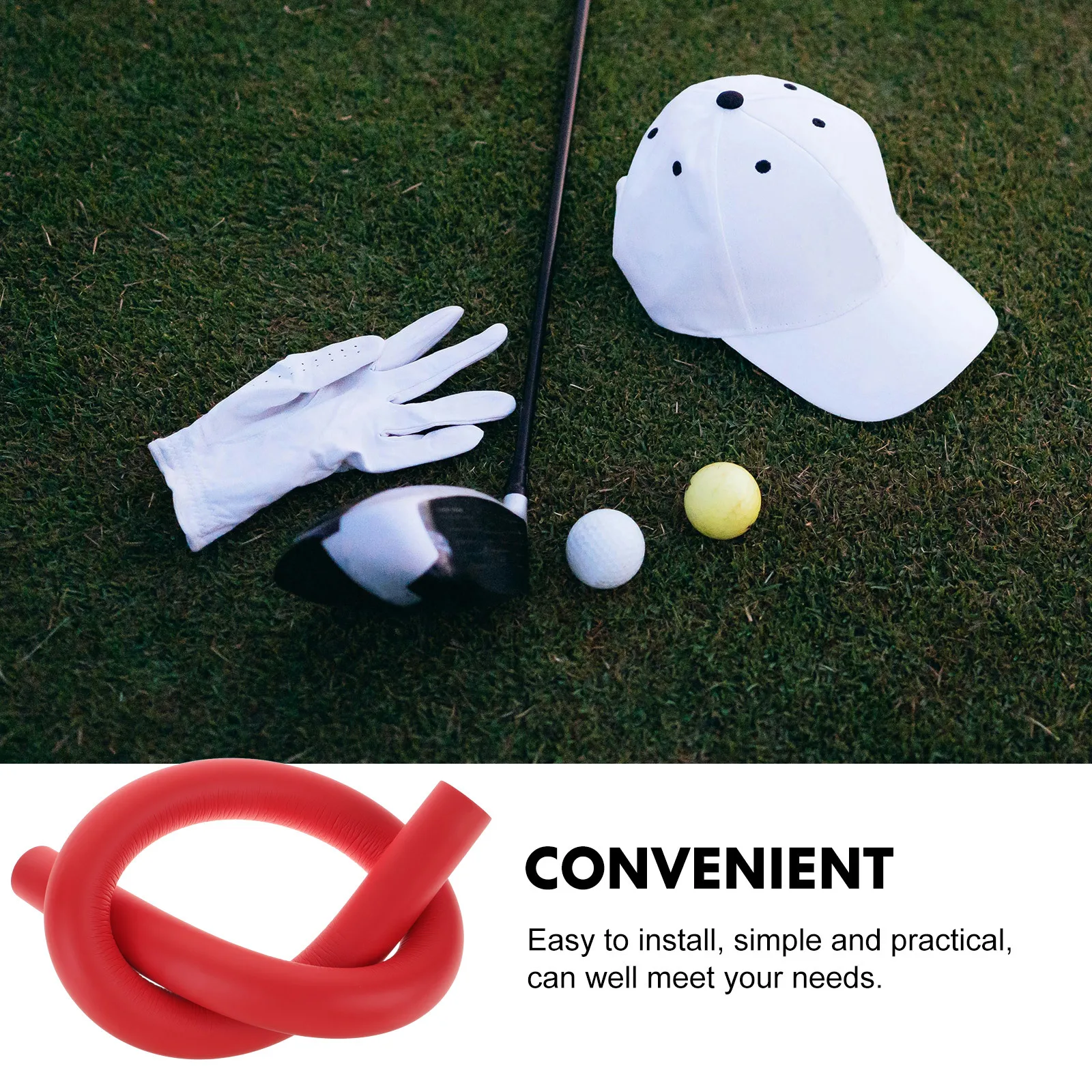 

Stick Red Training Multi-Function Aid Tool Rod For Indoor Outdoor Use Portable Swing Golf Swing Rope Aid Golf Training Tools