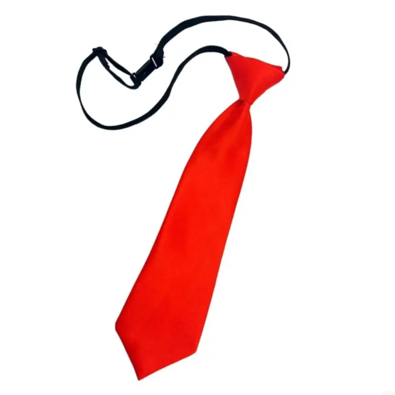 ربطة عنق L5YA قابلة للتمدد للأطفال مرنة للتعديل لمناسبات المدرسة وربطة عنق للأطفال #3