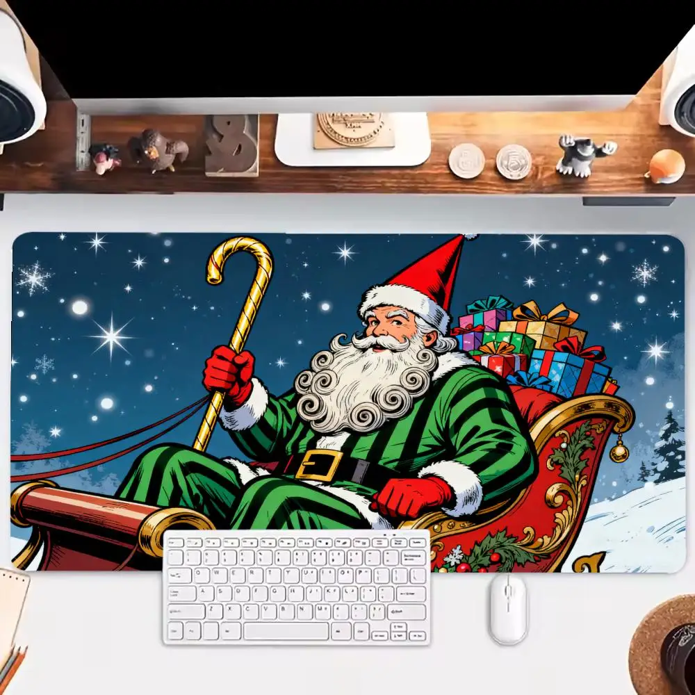 

Коврик для мыши Настольный коврик Санта-Клауса Коврик для офисной спальни Противоскользящий коврик для мыши для ноутбука Настольный компьютерный коврик для мыши