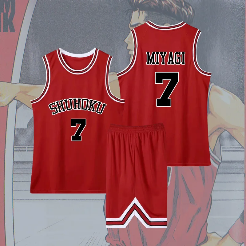 Anime Sakuragi Hanamichi Cosplay Slam Dunk Jersey Shohoku scuola squadra di basket abbigliamento sportivo bambini adulti Kaede Rukawa Cosplay