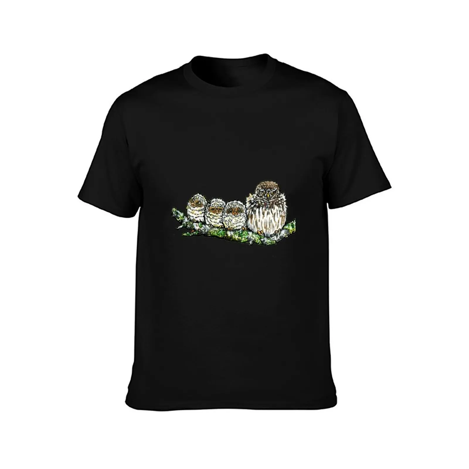 Pygmy Puffballs Northern Pygmy-owl T-Shirt Work Comfort for Men T-Shirt