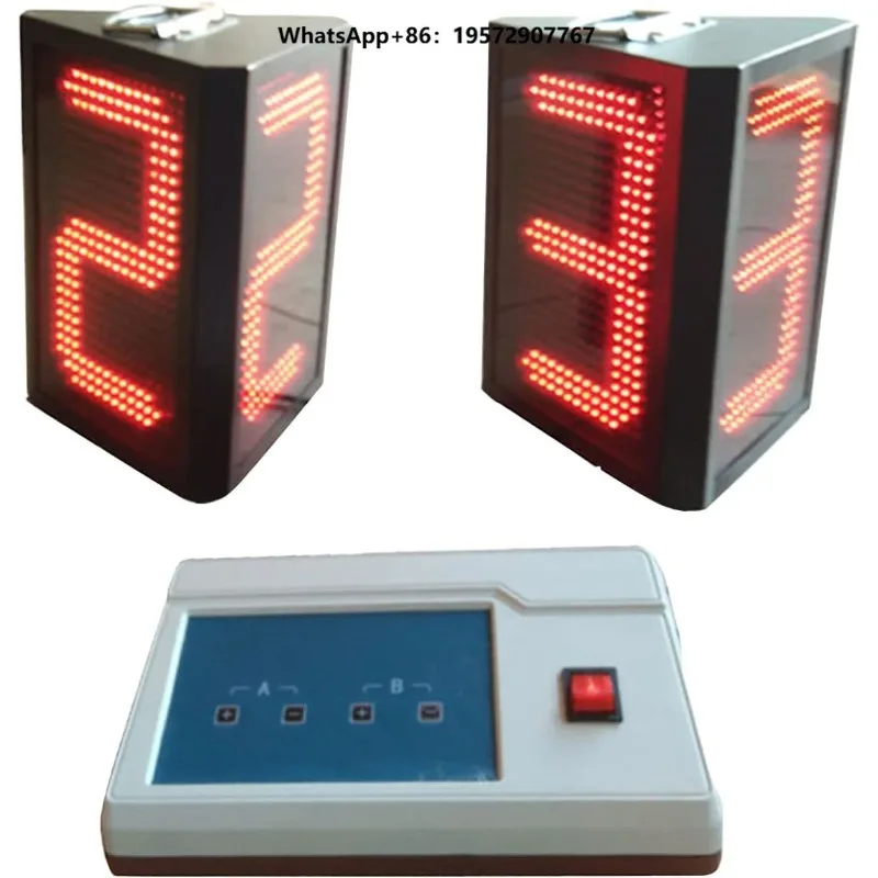Basketball Electronic Scoreboard, Three-Sided Display, Team Indicator, Referee Table with