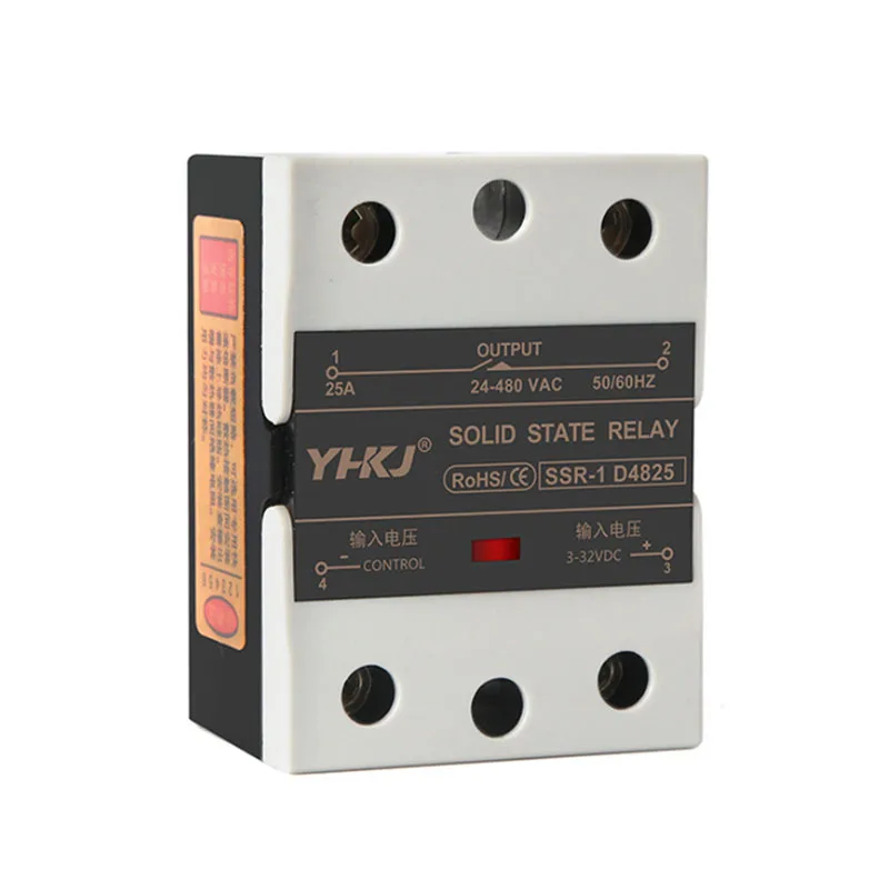 

SSR Flip Cover Solid State Relay SSR-40DA 25A 10A Single Phase 60DA 80A 100A DC-AC DC-DC