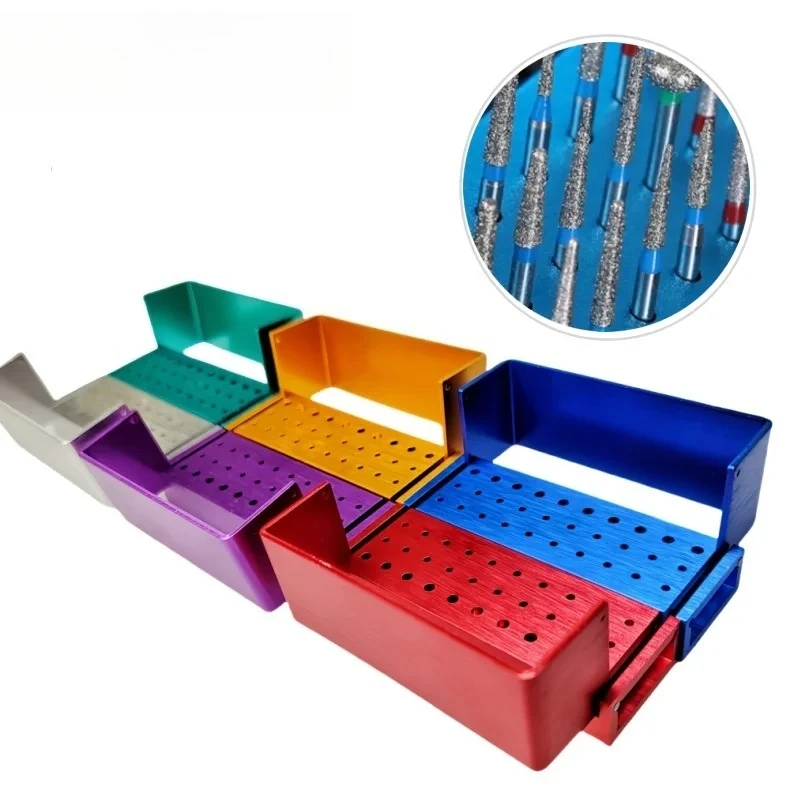 

Dental Diamond Burs Drill Disinfection Block 30 Holes High Speed Handpiece Burs Holder Dentistry Instrument