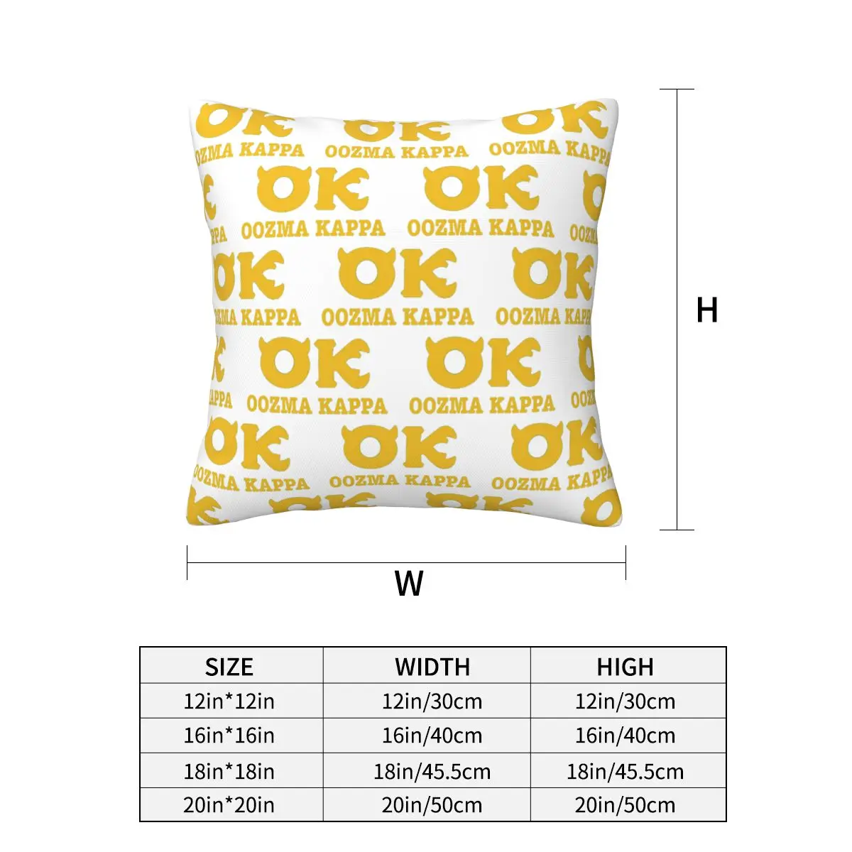 Squishy Oozma Kappa OK Square Pillowcase Pillow Cover Cushion Decor Comfort Throw Pillow for Home Living Room