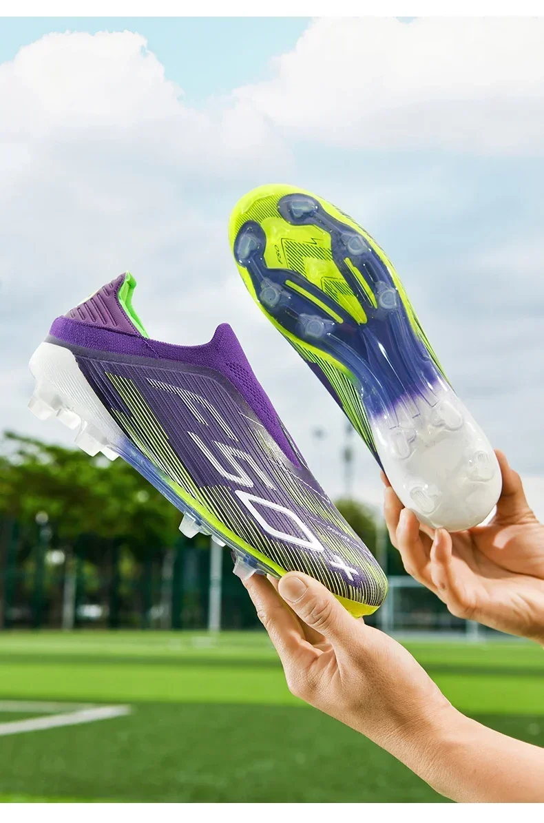 Neue Herren-Fußballschuhe: Rutschfeste Hallen- und Outdoor-Sneaker mit Stollen – Hochwertige Futsal-High-Top-Schuhe für Rasen – Bestseller – Detail 21