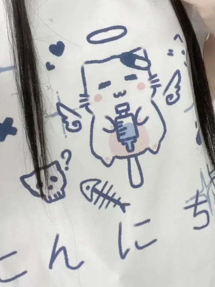 

2025 T Shirts Women Cartoon Printed Short Sleeve Loose Vintage Y2k Aesthetic Harajuku Sweet Tops Female Tee Shirt Casual