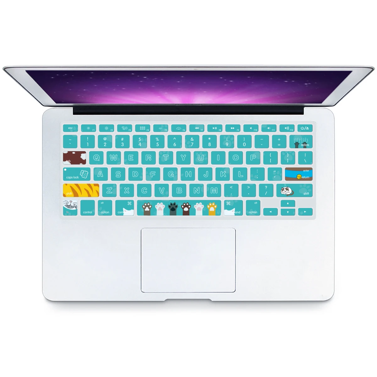 Housse de clavier en silicone de style motif anglais, disposition américaine pour Mac Air 13 "A1466 Pro 13" 15 "avec ou sans Retina 2015 ou ancienne version