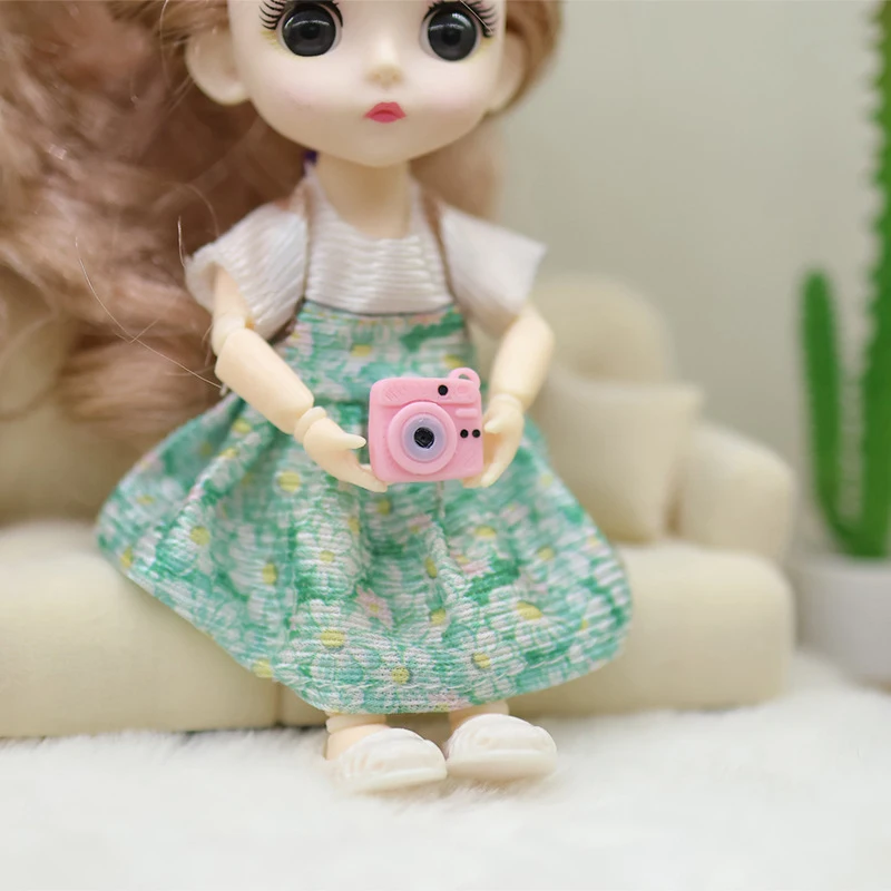 1/12 Kamera do domku dla lalek, symulacja aparatu natychmiastowego, model, miniaturowa dekoracja sceny do domku dla lalek, zabawki, rekwizyty fotograficzne do sceny domku dla lalek