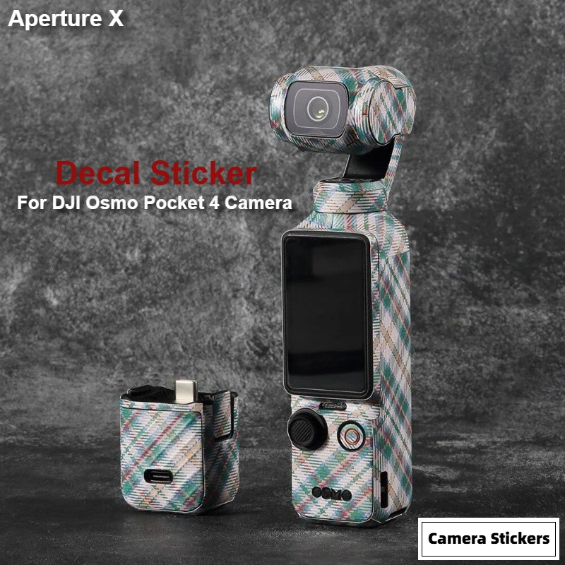 For DJI Osmo Pocket 4 Camera Sticker Protective Skin Decal Vinyl Wrap Film Anti-Scratch Protector Coat