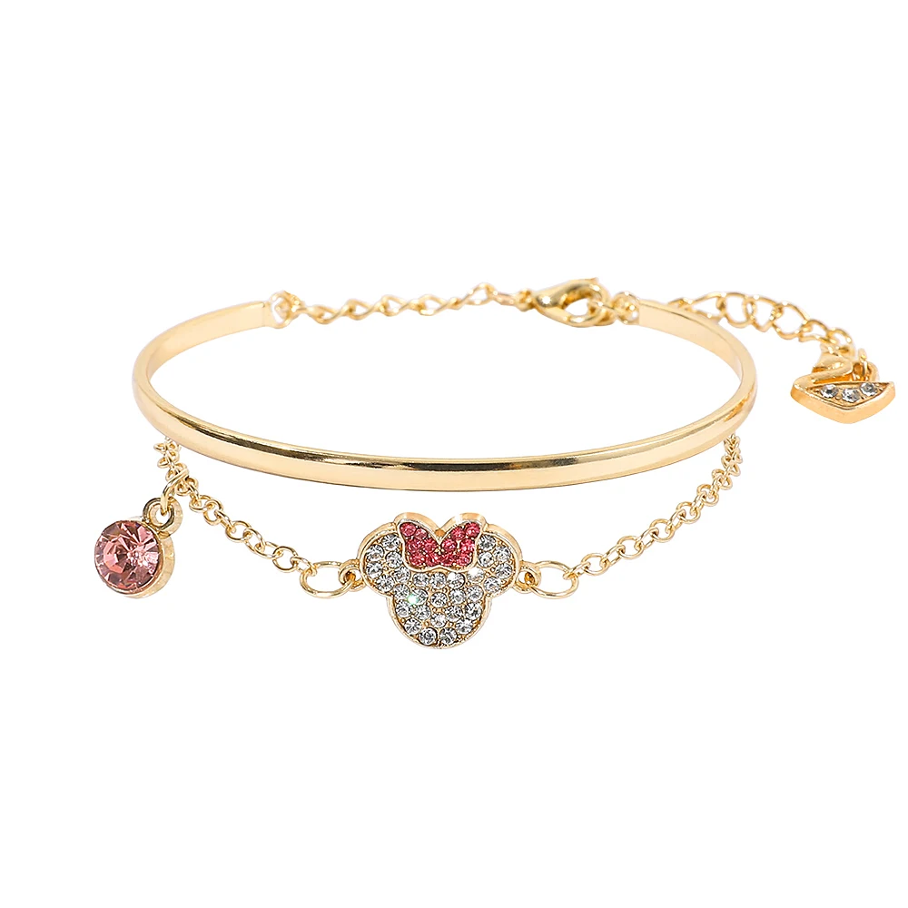 إكسسوارات قلادة أنيقة وبسيطة من حجر الراين من ديزني ميني هدية عيد ميلاد نسائية ساحرة لصديقتك #1