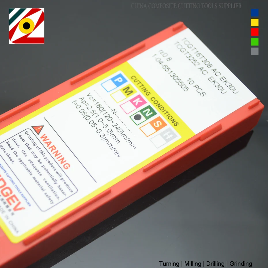 قطع النحاس الألومنيوم 10 قطعة TCGT110204 TCGT110208 TCGT16T304 TCGT16T308 باستخدام الحاسب الآلي كربيد التنغستن إدراج أداة تحول الخارجية
