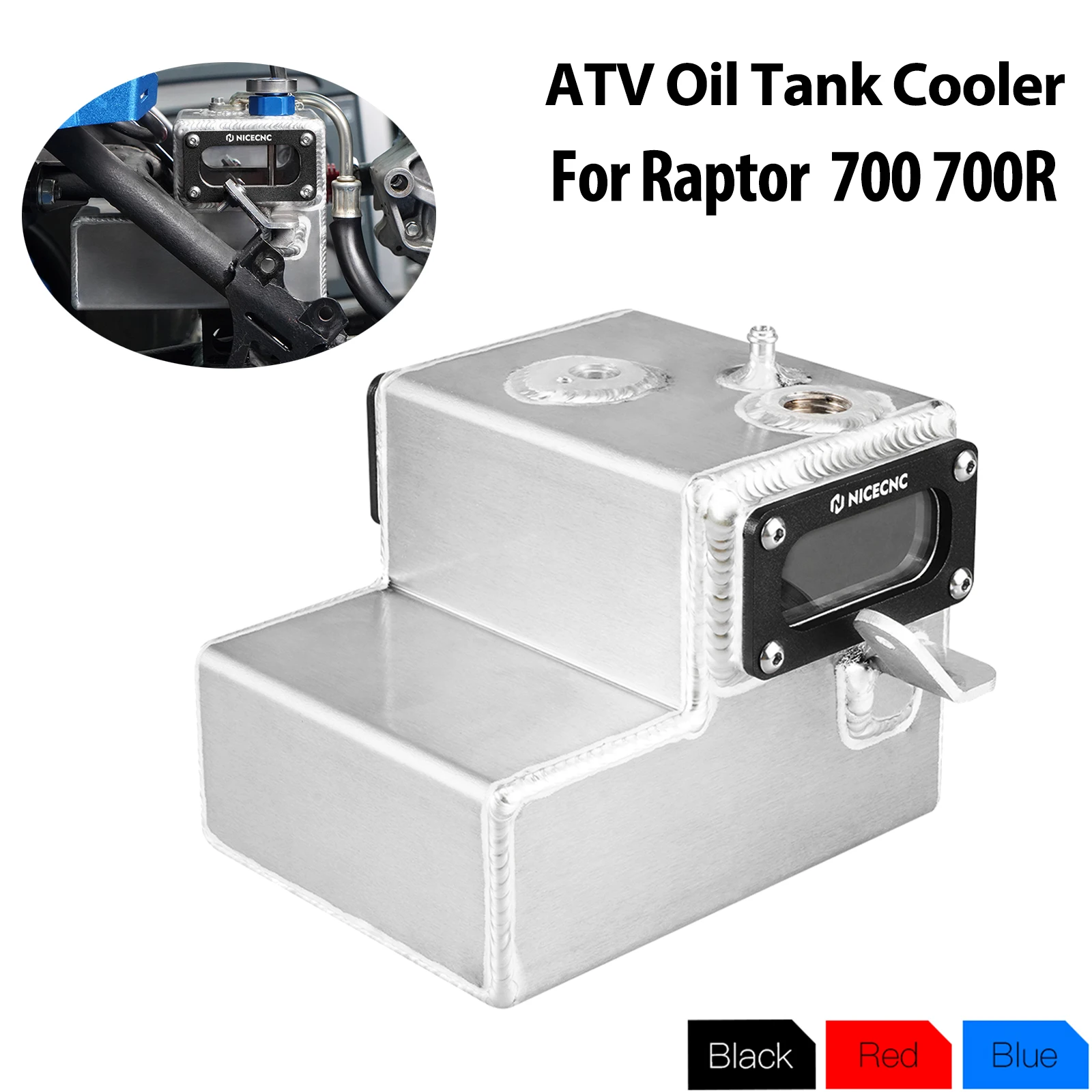 

Upgraded Oil Tank Cooler System Transparent Windows ATV For Yamaha Raptor 700R 700 Aluminum Quad Accessories #1S3-21750-10-00