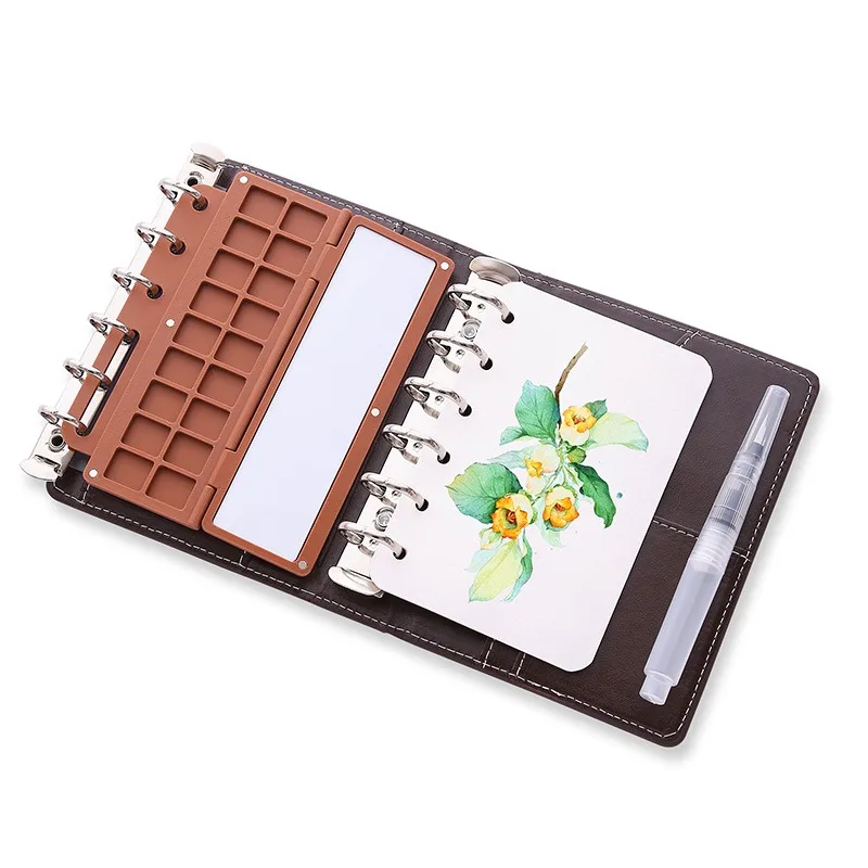 A7 Portable Palette Loose-leaf Watercolor Book Travel Painting Tools Art College Students Go Out Painting Art Supplies