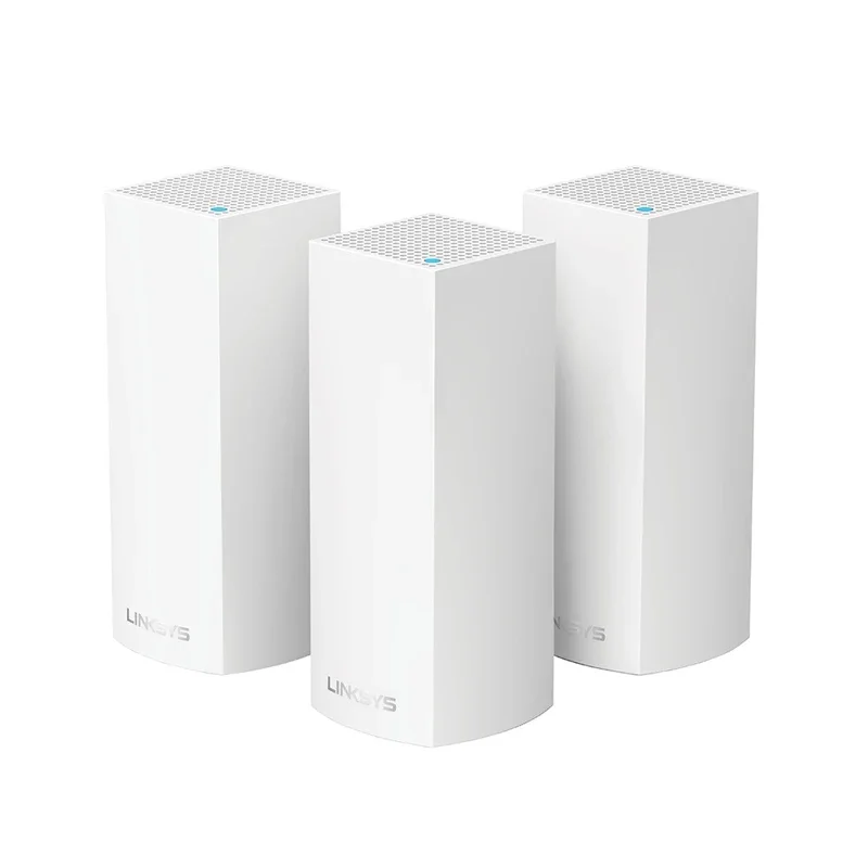 

LINKSYS WHW0303 WHW0302 WHW0301 Velop Intelligent Mesh WiFi Router, Tri-Band Whole Home Wi-Fi Network System, 1-3 Packs White