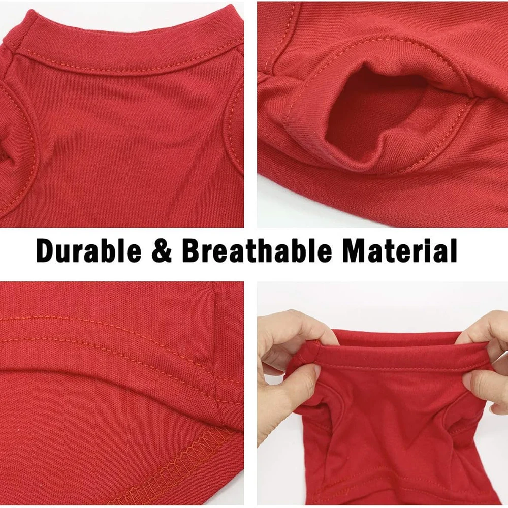 Blank Dog Clothes for Small Dogs, Summer Shirt, Chihuahua Bottoming T Shirts, Breathable Lightweight, Soft Puppy Apparel