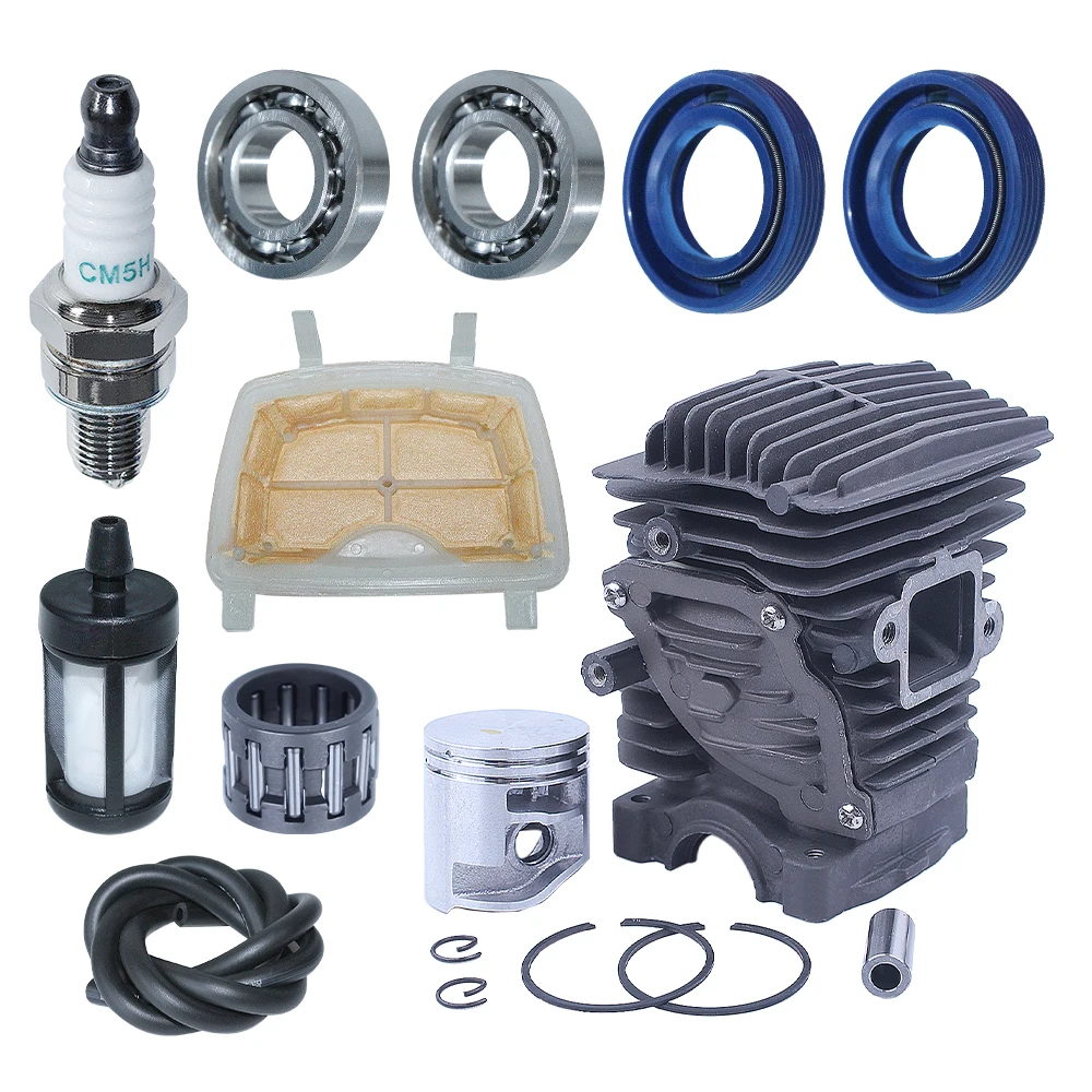 Kit segel minyak bantalan Piston silinder gergaji mesin 38mm untuk Stihl MS211 MS181 C MS171 MS 171 181 211 gergaji mesin 1139 020 1201 1139 03