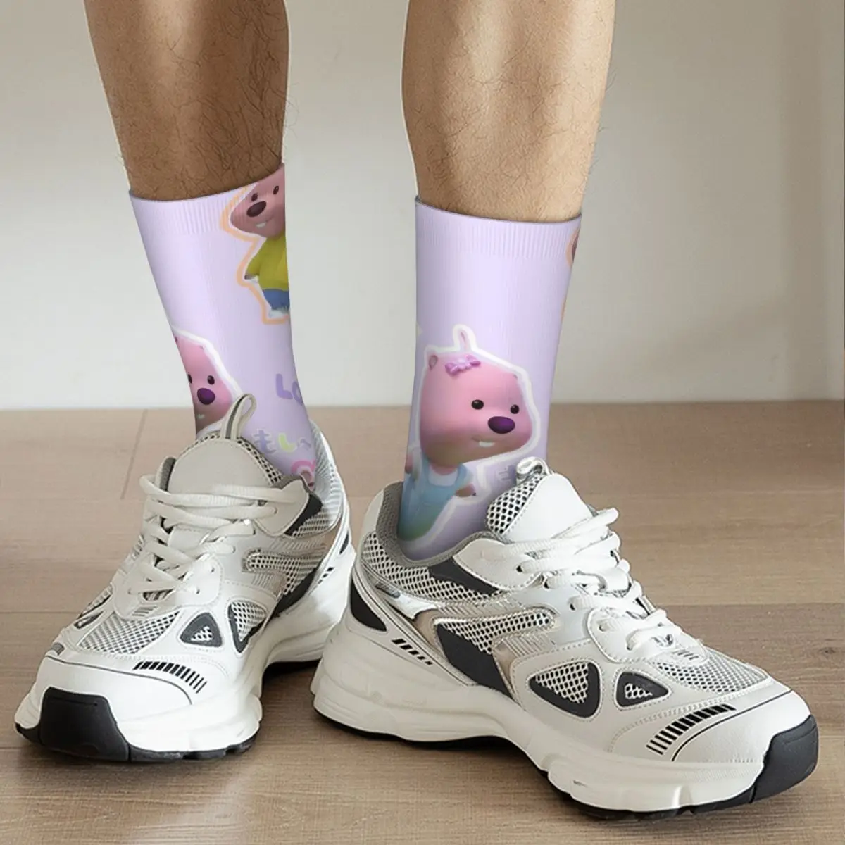 Inverno caldo retrò uomo donna Kawaii Loopy Cartoon Beaver calzini simpatici calzini sportivi traspiranti