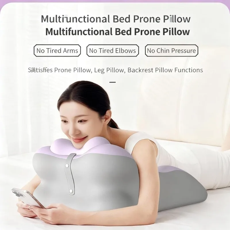 Multi-position Prone Pillow Sleep Cushion, Back Support Pad, Comfortable Ergonomic Bed Wedge Pillow for Sleeping