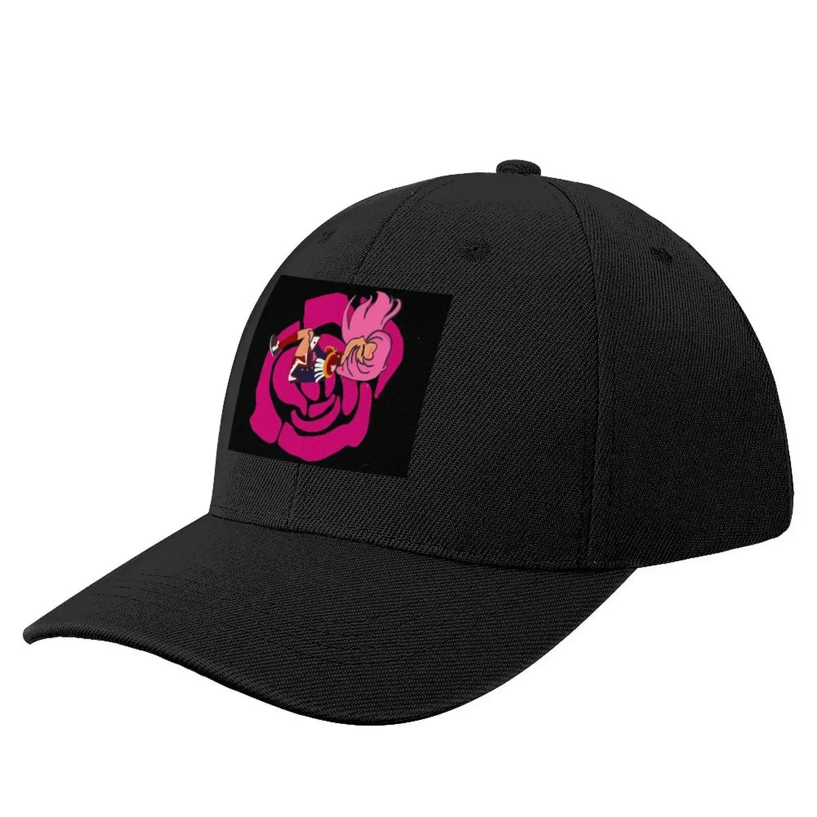 

Chibi Utena Rose Spin Baseball Cap Gentleman Hat black Women's Hats Men's